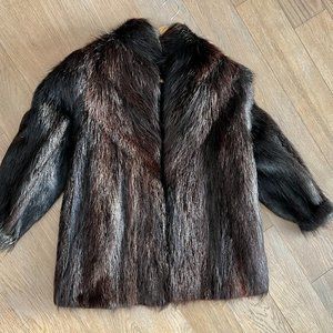 Genuine beaver fur jacket